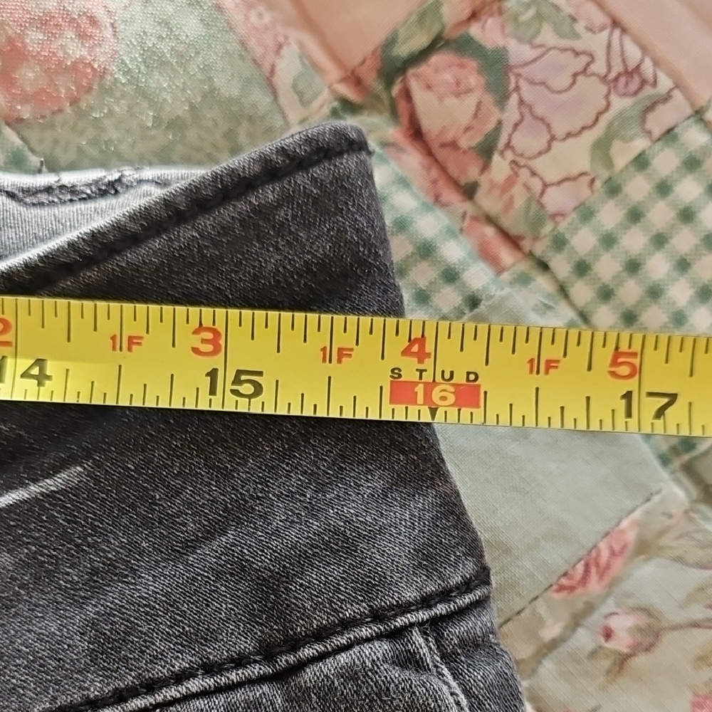 1822 'Butter' Denim - Charcoal Black Two Buttoned Jeans- Size 14 - Picture 3 of 6